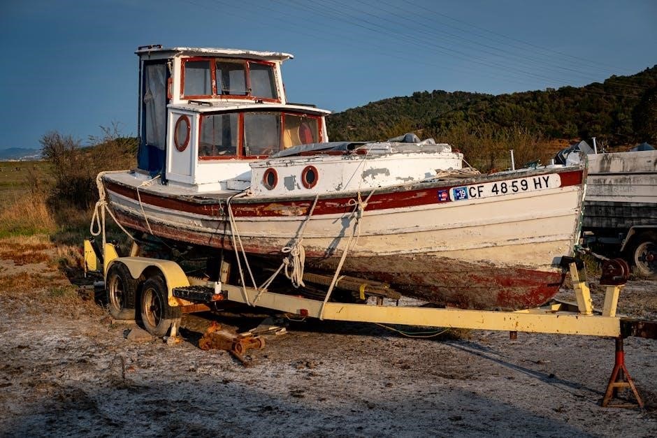boat trailer guide on bunks